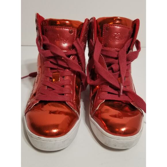 Love Pastry Dance Kids "pop tart" red glitter high-tops size 5.5 - Picture 4 of 10